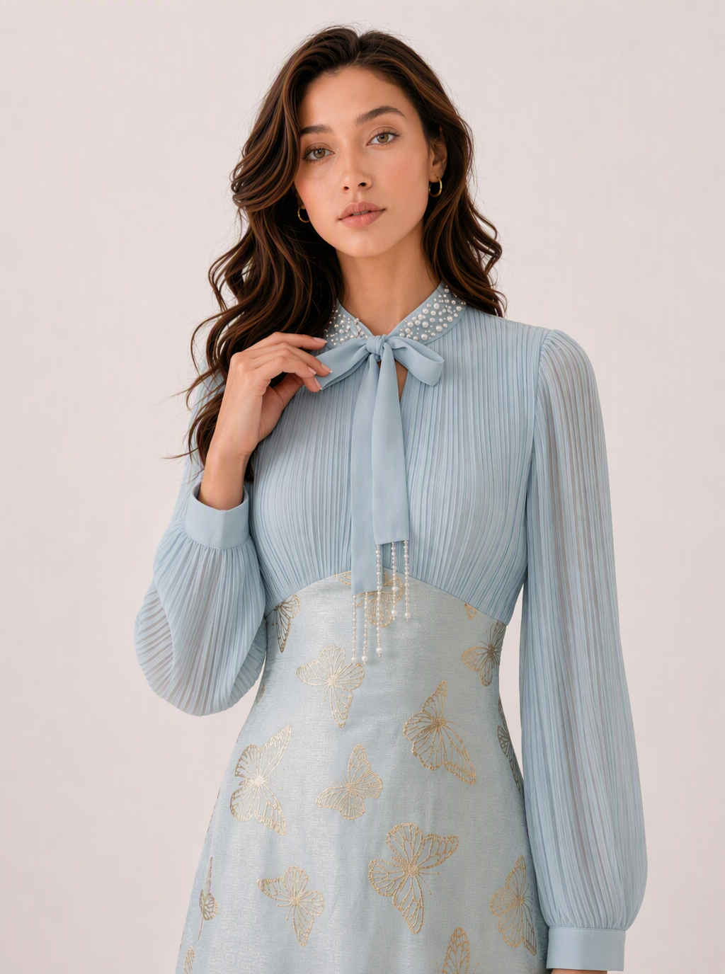 Zephrina Evarielle floral chiffon maxi dress