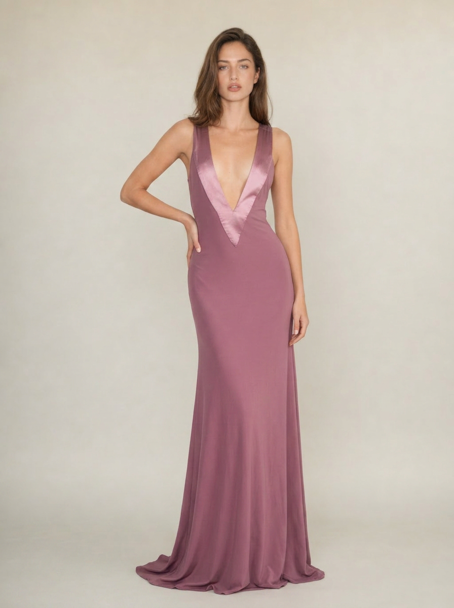 Celeste Plunge V Maxi Dress