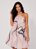 Zephrina Sophia Halter Swing Mini Dress