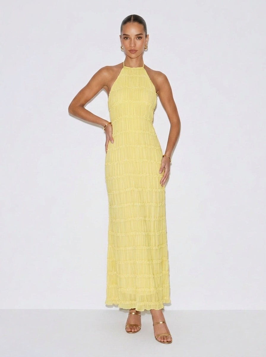 Iris Halter Midikleid mit Stufenrock