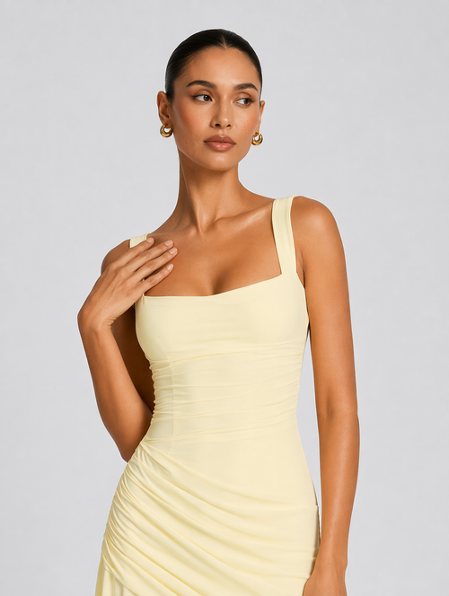 Lyla Side Ruched Maxi Dress