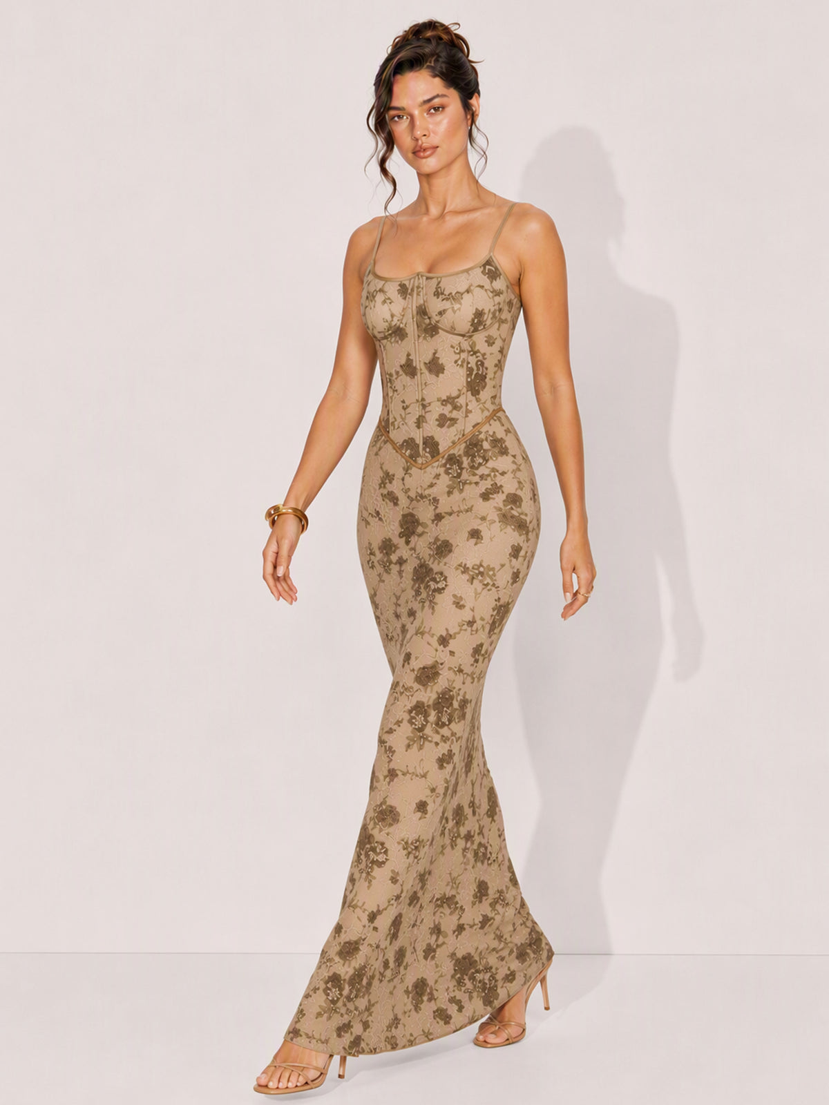 Robe longue sirène Soraya Jacquard
