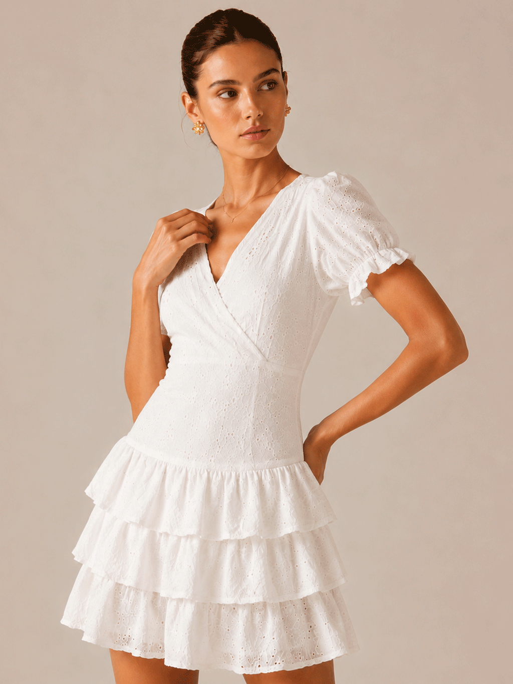 Openwork Tiered Dress
