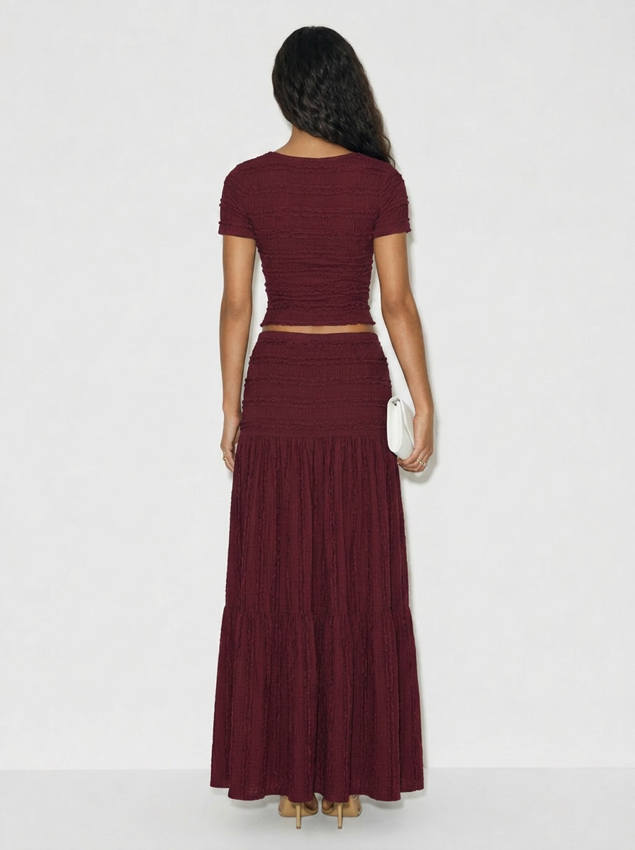 Isadora Textured Knit Skirt Set