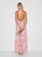 Serena Floral Halter Maxi Dress