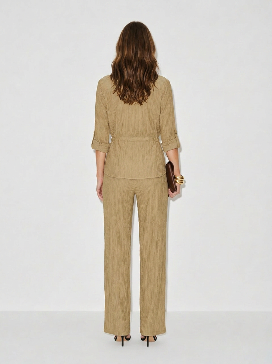 Maren Textured Shirt Pant Set