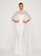 Marielle Satin Lace-Up Maxi Dress