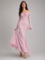 Albertine Off-Shoulder Lace Maxi Dress