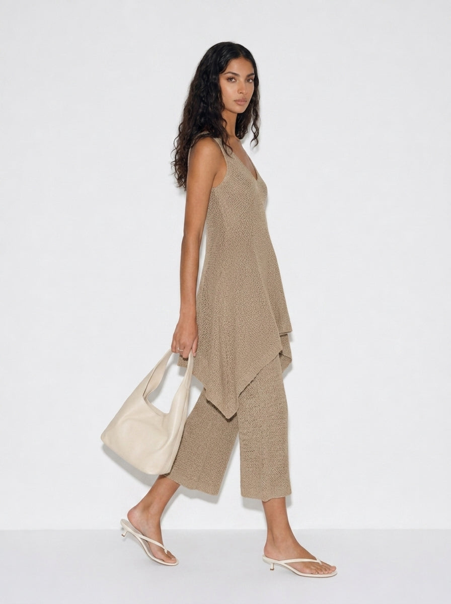 Talia Textured Knit Pant Set