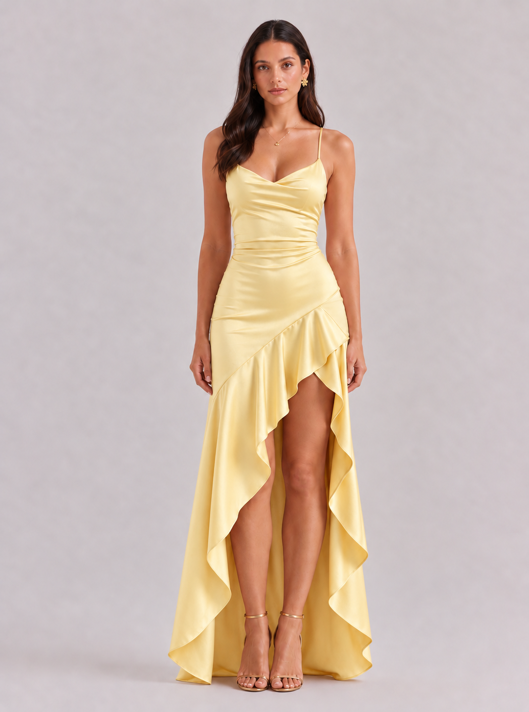Robe longue Rosalie à fente haute