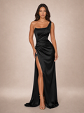 Zephrina Daphielle one-shoulder satin maxi dress
