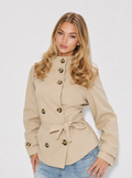 Zephrina Carys belted trench jacket in khaki