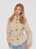 Zephrina Carys belted trench jacket in khaki