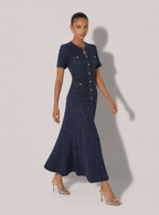 Georgia Metallic Knit Midi Dress