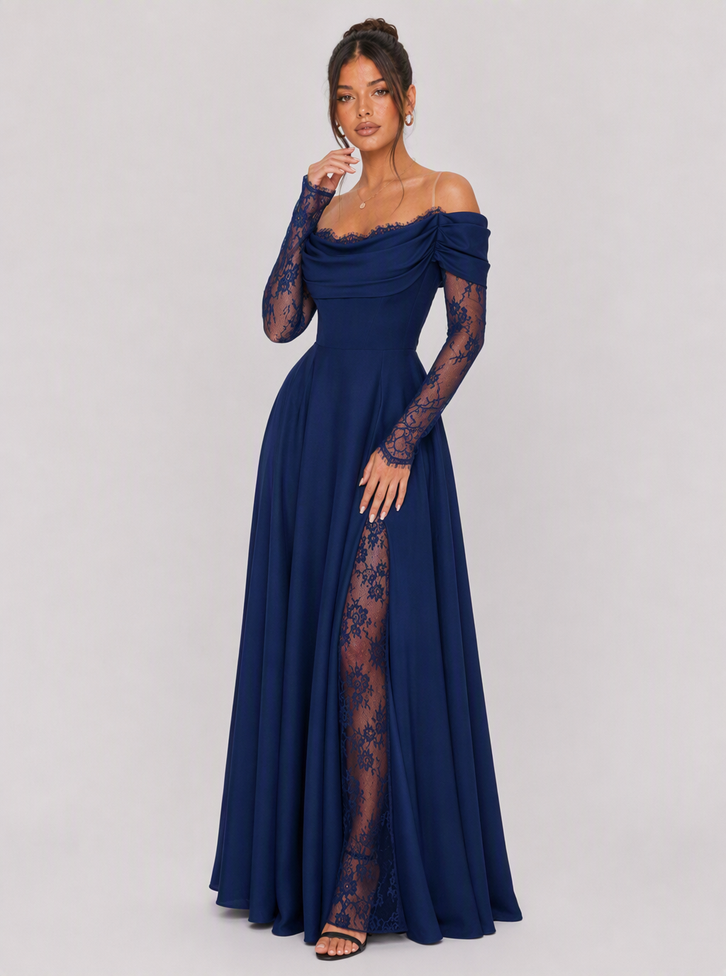 Zephrina Celestine lace sleeve maxi dress