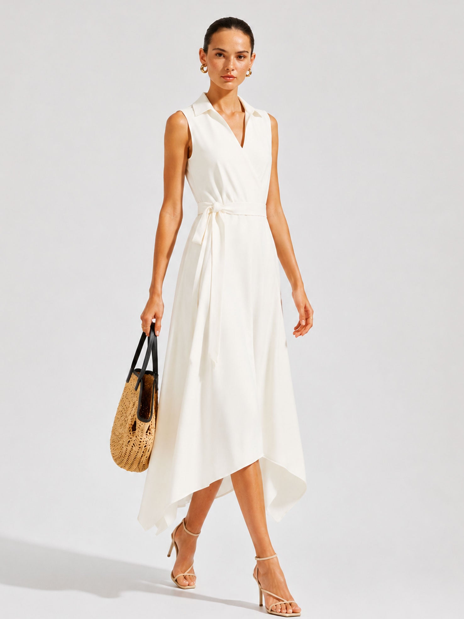 Elegant Sleeveless V-Neck Maxi Dress