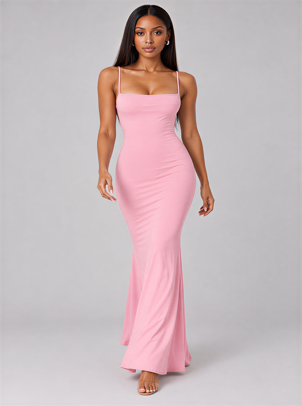 Rosalina Square-Neck Maxi Dress