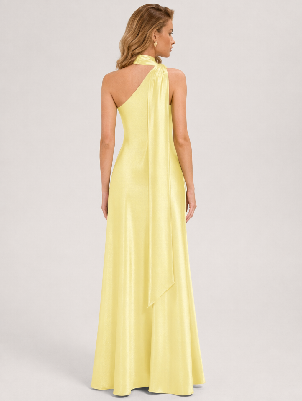One-Shoulder Evening Maxi Dress