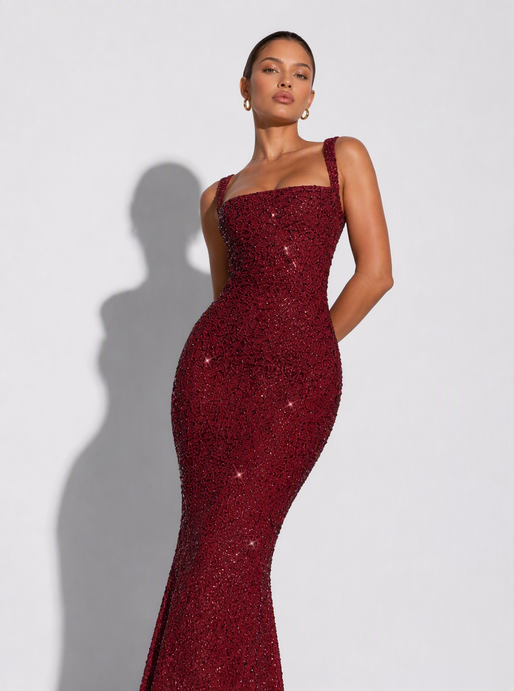 Zephrina Vespera sequin knit maxi dress