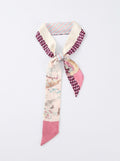 Zephrina Solene pastel print scarf in pink