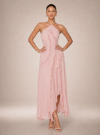 Zephrina Delphia ruffle chiffon maxi dress