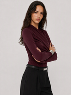 Amanda Ruched Knit Top