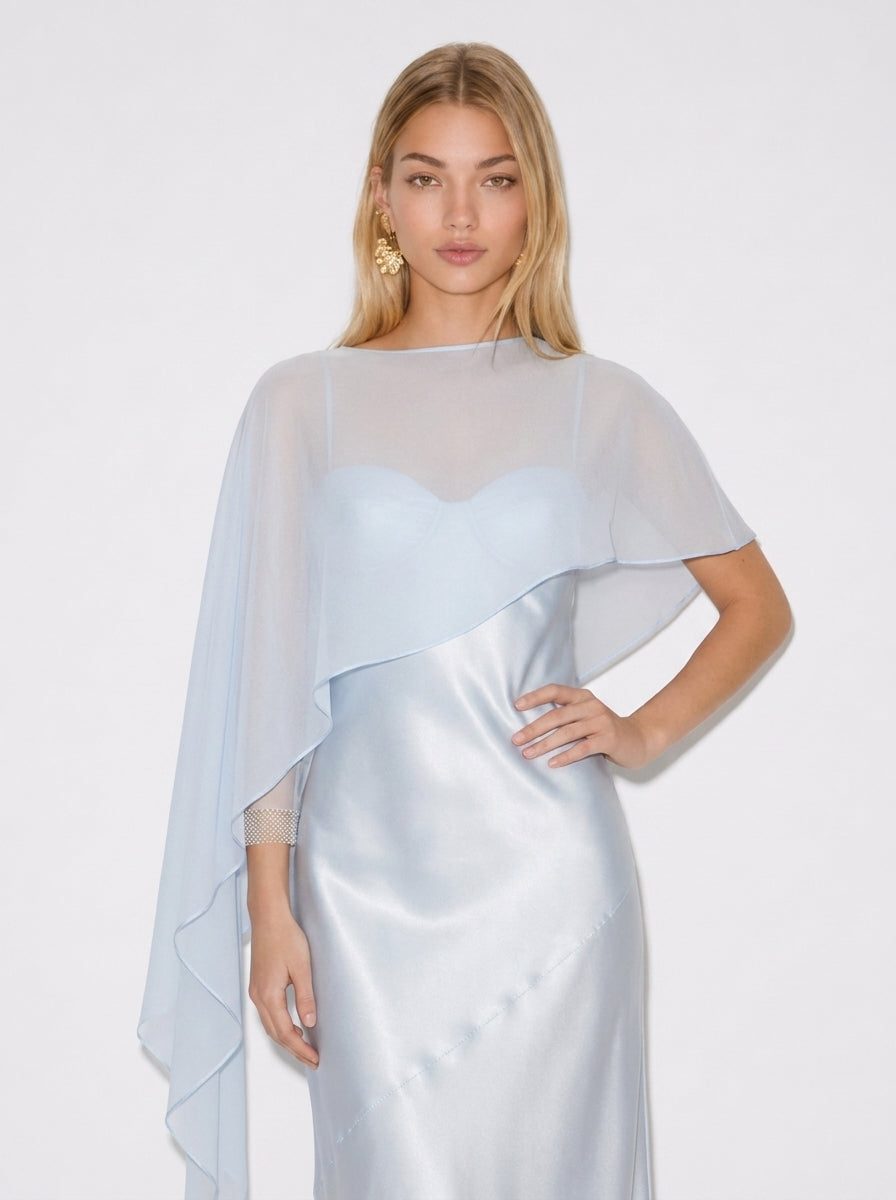 Elodie Asymmetric Cape Shawl