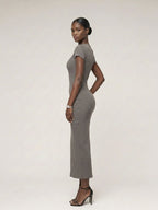 Renee Geripptes Midikleid