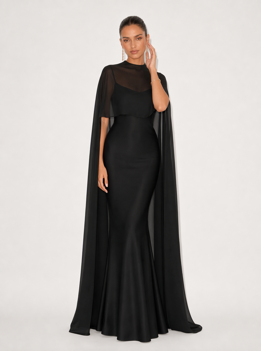 Raina Sheer Cape Shawl