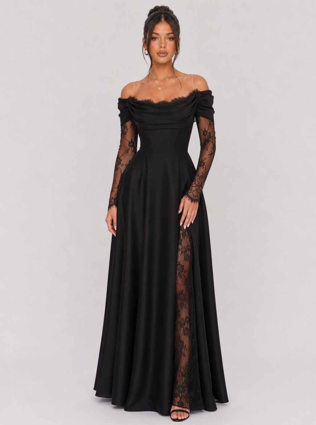 Zephrina Celestine lace sleeve maxi dress