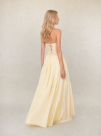 Abito maxi in chiffon con corsetto Lillian