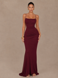 Zephrina Wrenelle ruched knit maxi dress