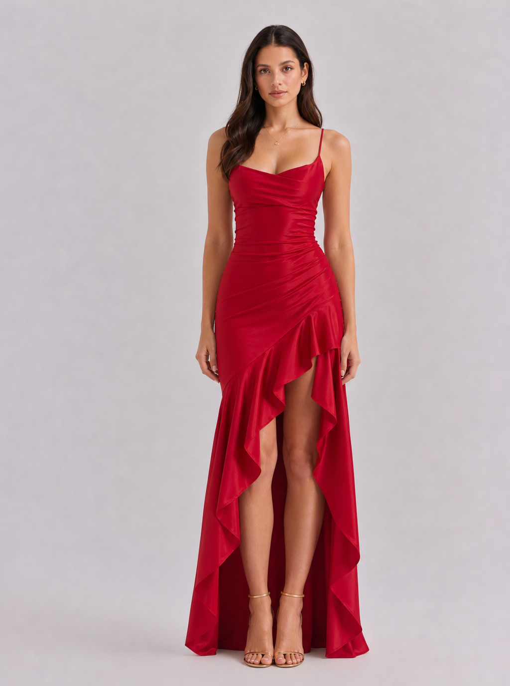 Robe longue Rosalie à fente haute