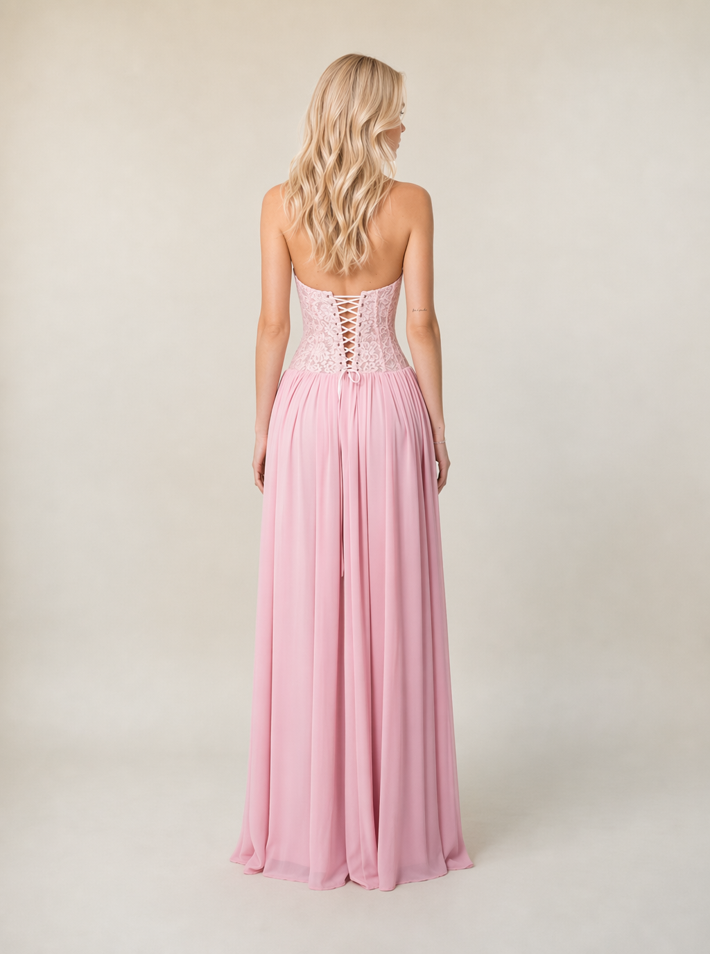Lillian Corset Chiffon Maxi Dress