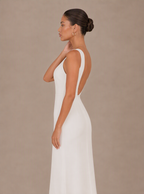 Zephrina Zorelia sleeveless slit maxi dress in white