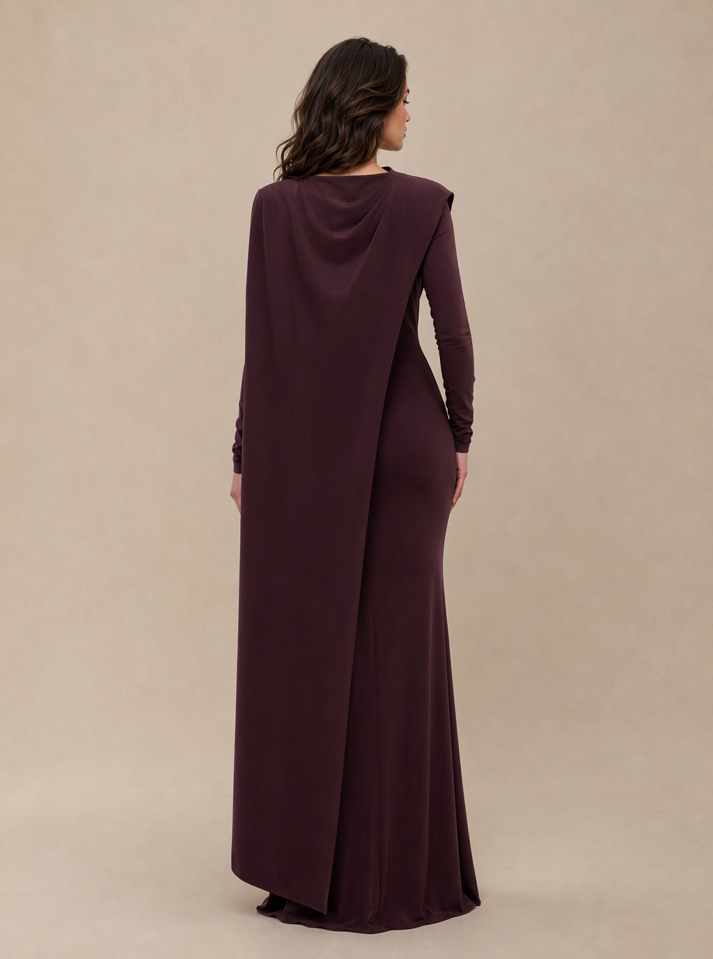 Zephrina Virelia one-shoulder draped maxi dress