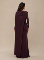 Zephrina Virelia one-shoulder draped maxi dress