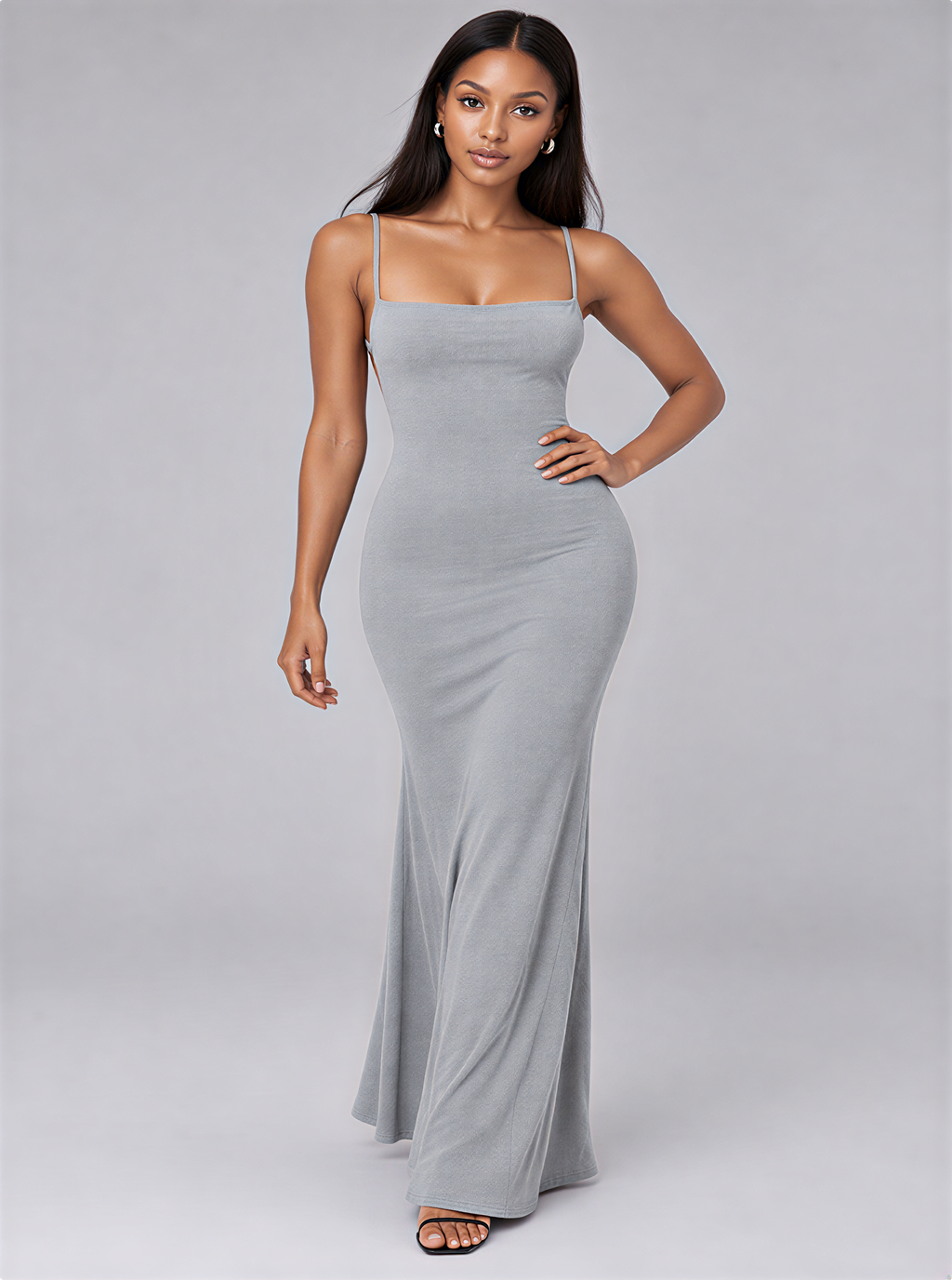 Rosalina Square-Neck Maxi Dress
