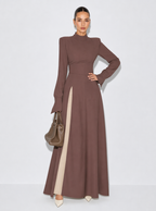 Zephrina Maelle linen-look longline tunic top in ivory