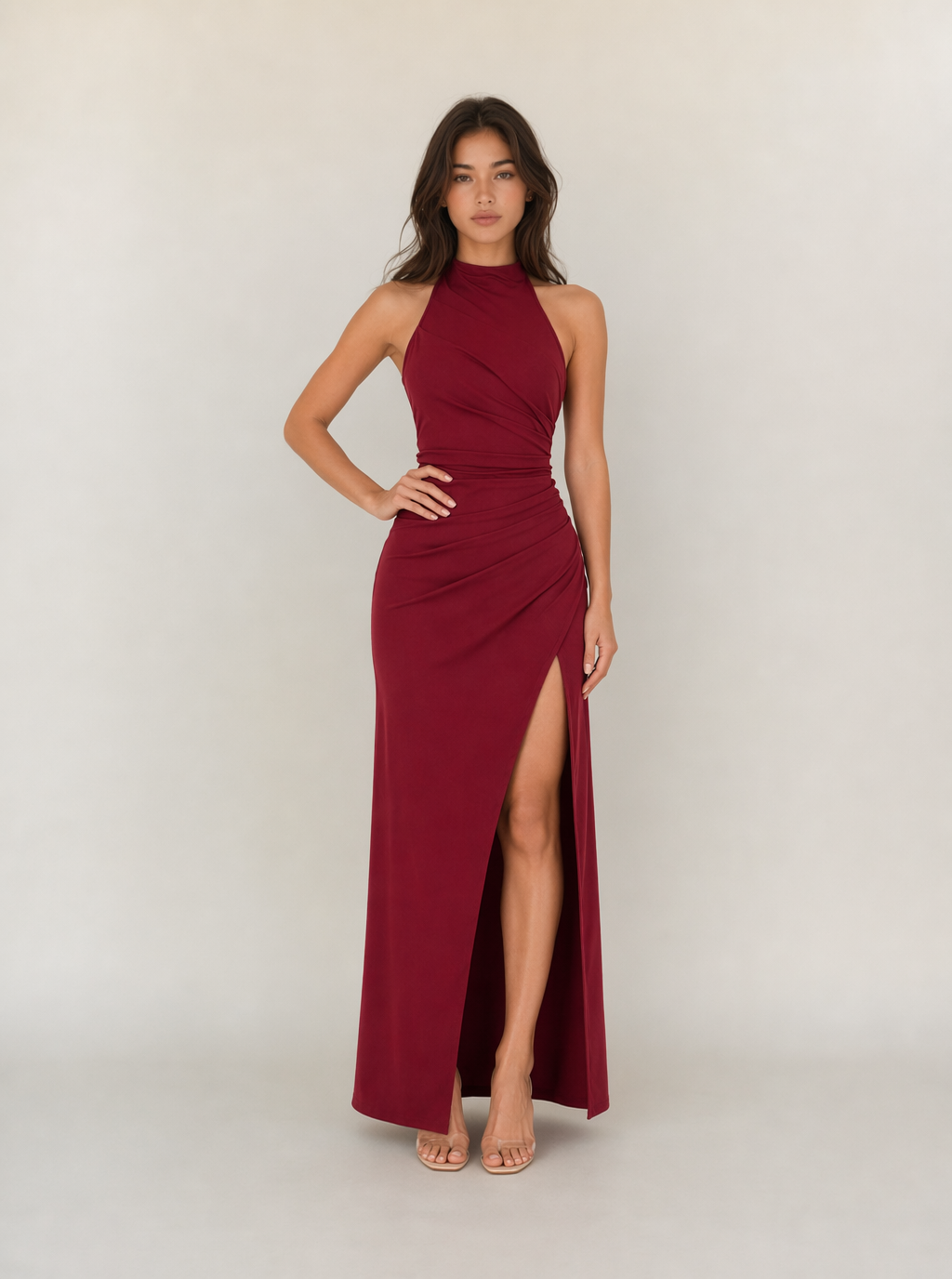 Sheath Pleated Chiffon Dress