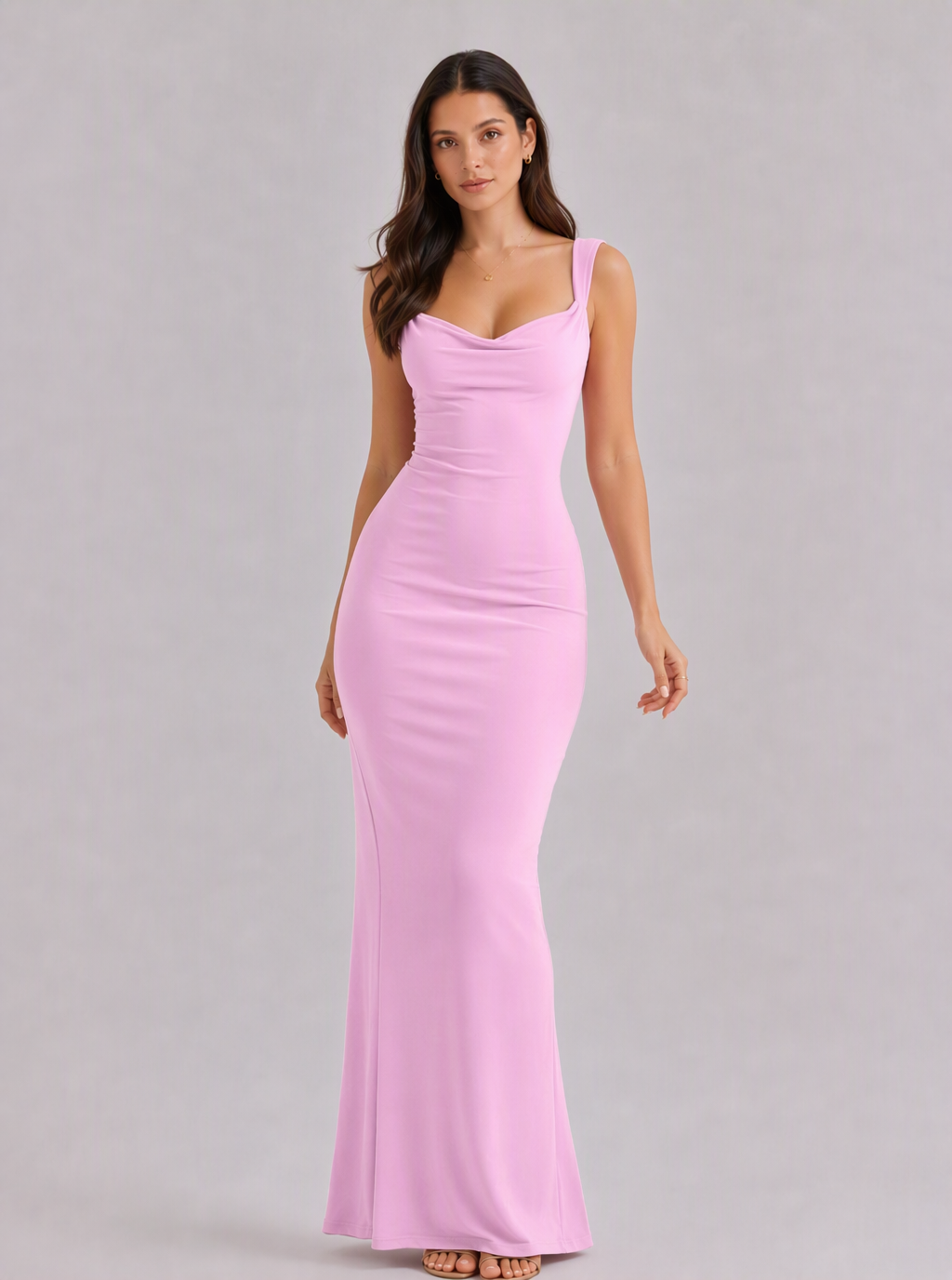 Zephrina Abrielle bow-back maxi dress in red