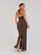 Zephrina Uvelisse draped knit maxi dress
