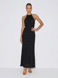 Iris Halter Tiered Midi Dress