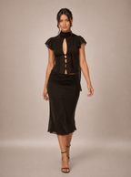 Zephrina Ravielle cutout skirt set