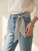 Vesper Stripe Skinny Scarf