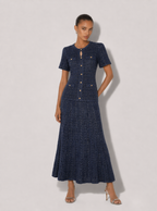 Georgia Metallic Knit Midi Dress