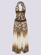 Katerina Embellished Leopard Maxi Dress
