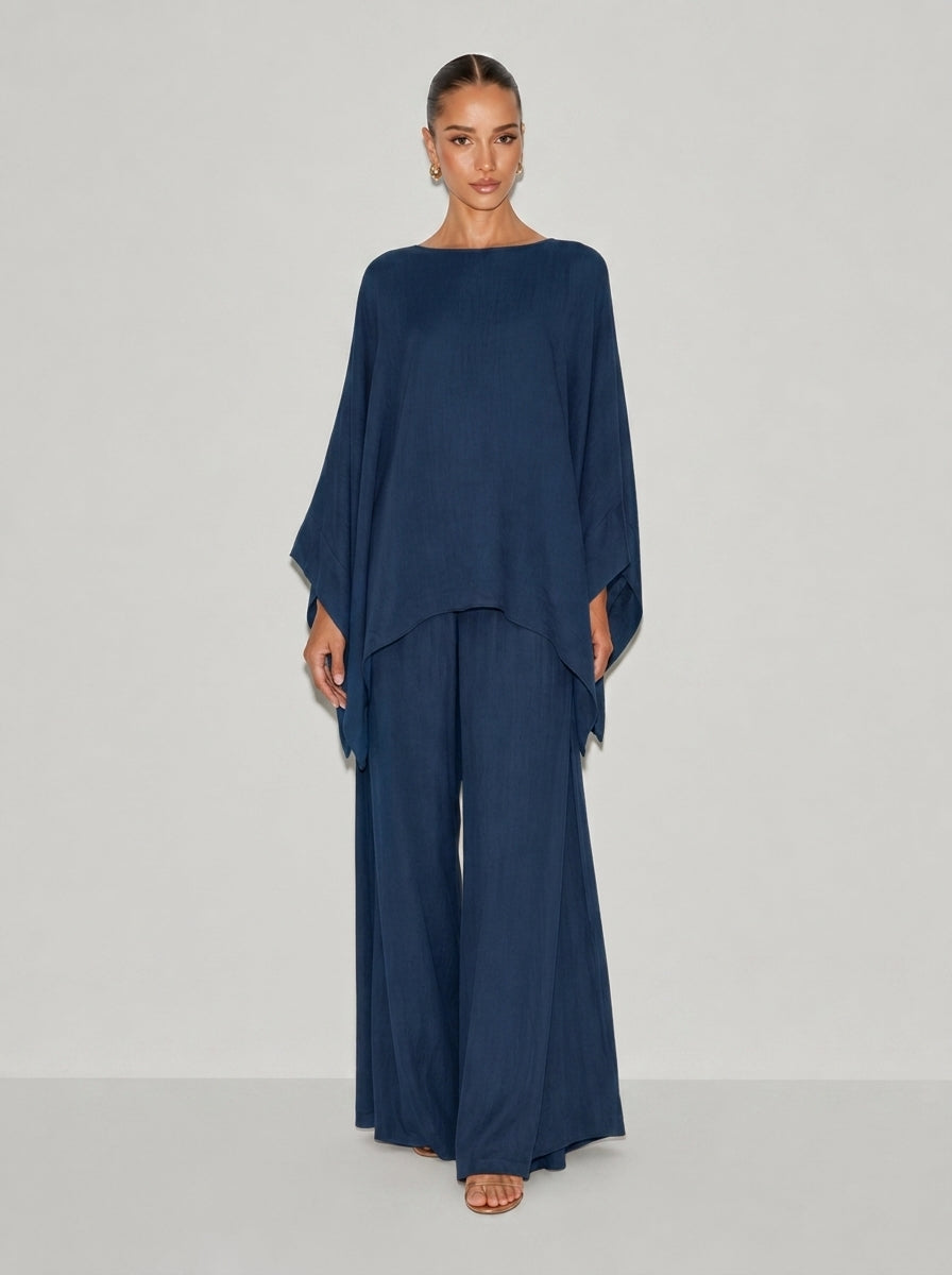 Mira Linen-Look Pant Set