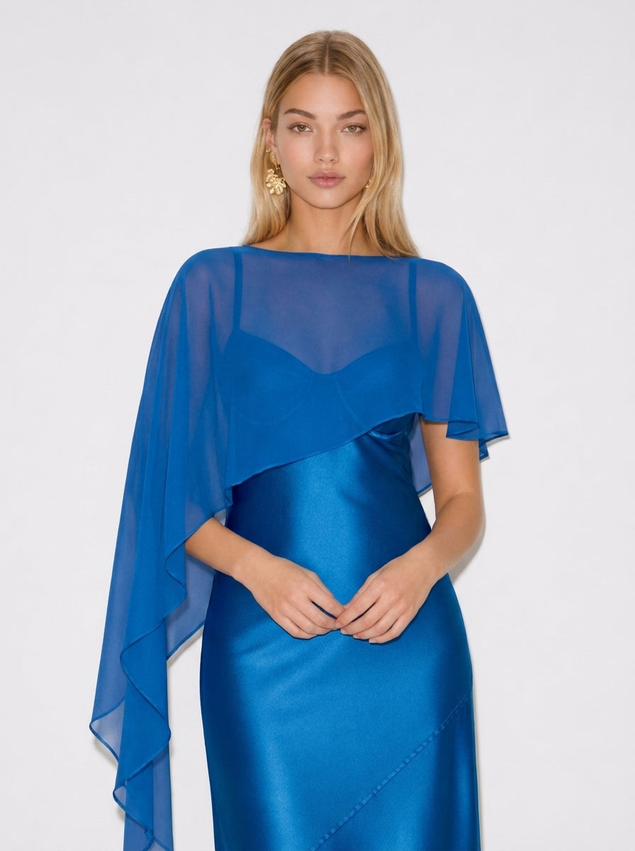 Elodie Asymmetric Cape Shawl
