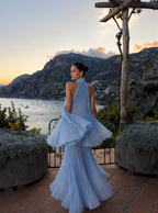 Leonie Pleated Tiered Maxi Dress